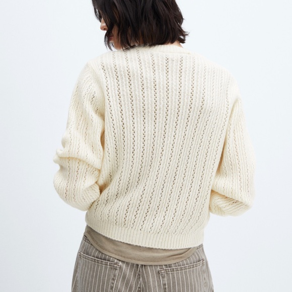 Mango Openwork Panel Sweater - Picture 2 of 6